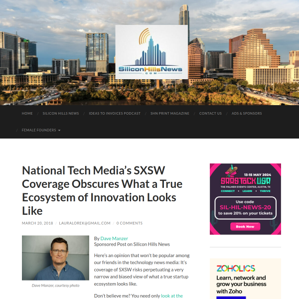 National Tech Media’s SXSW Coverage Obscures What a True Ecosystem of Innovation Looks Like - SiliconHills