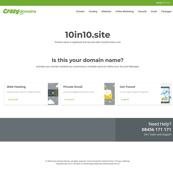  10in10.site screen