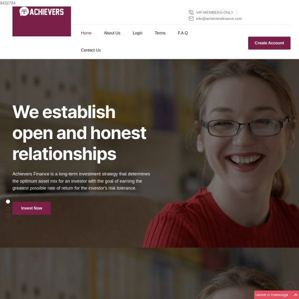 Achieversfinance screenshot
