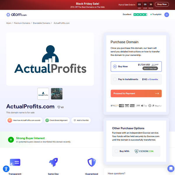  actualprofits.com screen