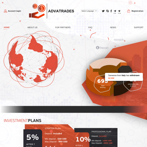  advatrades.com screen