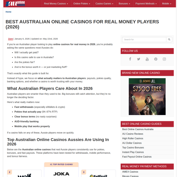 australian online casino sites