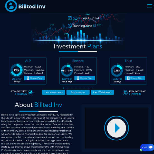  billtedinv.com screen