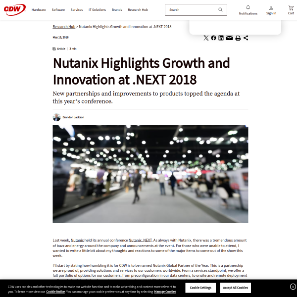 Nutanix Highlights Growth and Innovation at .NEXT 2018 - Solutions Blog