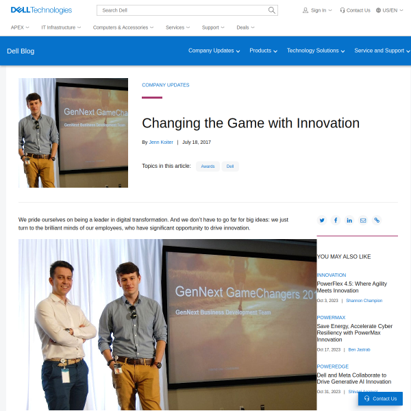 Changing the Game with Innovation - Direct2Dell