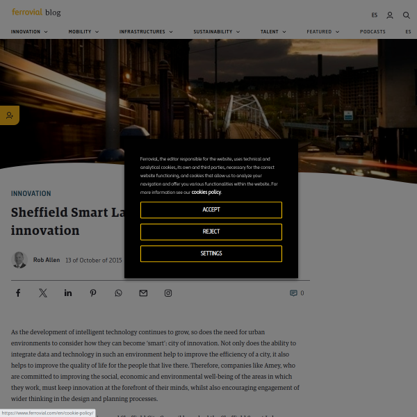 Sheffield Smart Lab: creating a city of innovation - Ferrovial Blog