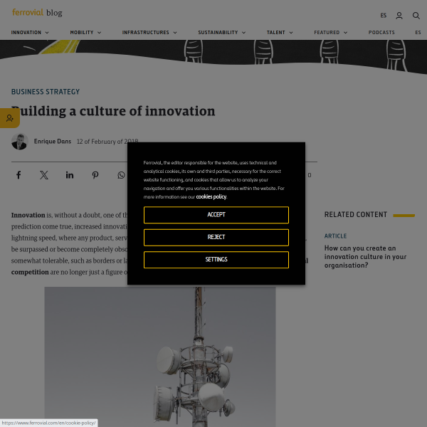 Building a culture of innovation - Ferrovial Blog