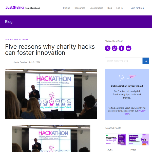 Five reasons why charity hacks can foster innovation