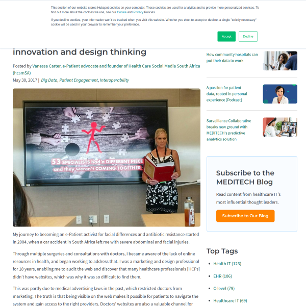Empowering patients with digital innovation and design thinking