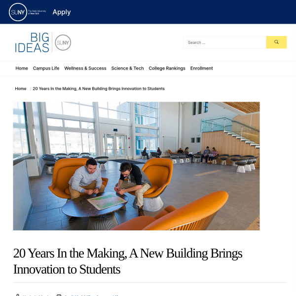 20 Years In the Making, A New Building Brings Innovation to Students