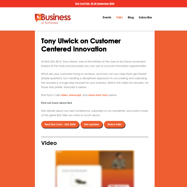 Customer Centered Innovation - Tony Ulwick - BoS US 2014
