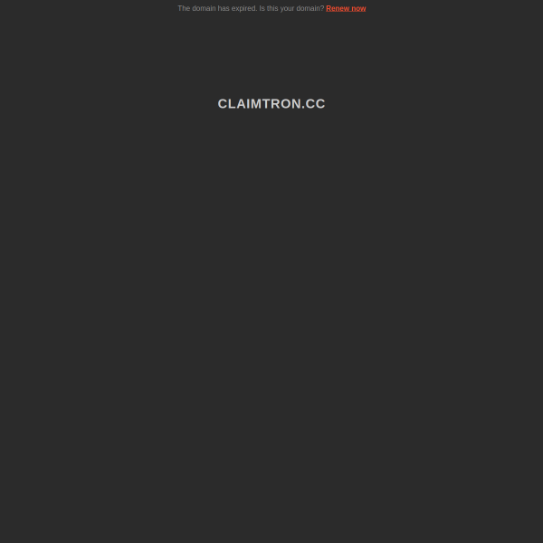  claimtron.cc screen
