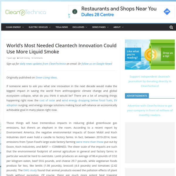 World’s Most Needed Cleantech Innovation Could Use More Liquid Smoke - CleanTechnica