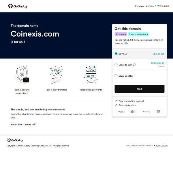  coinexis.com screen