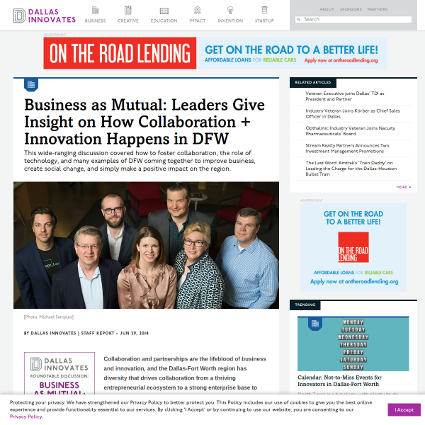 Business as Mutual: Leaders Give Insight on How Collaboration + Innovation Happens in DFW » Dallas Innovates