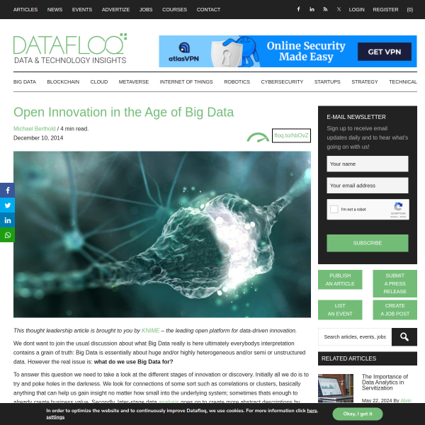 Open Innovation in the Age of Big Data