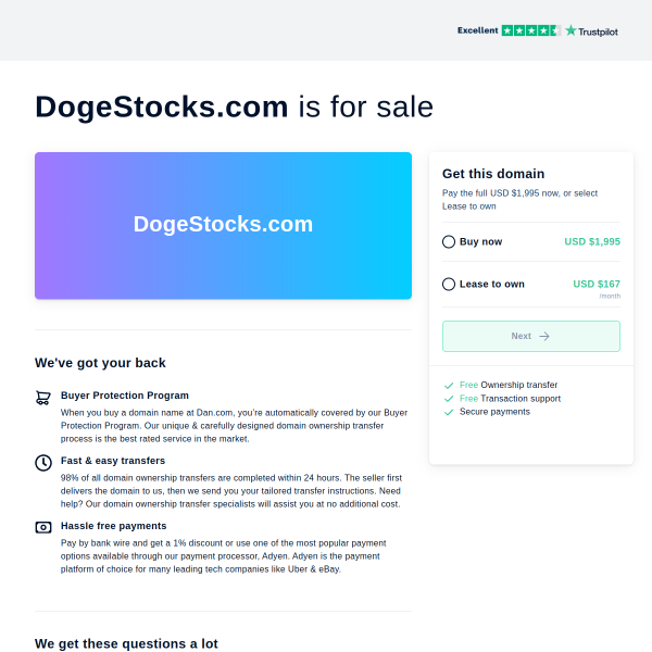  dogestocks.com screen
