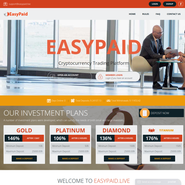  easypaid.live screen