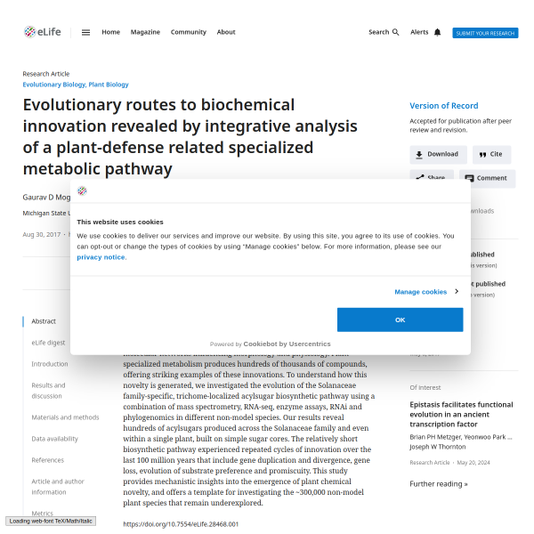 Evolutionary routes to biochemical innovation revealed by integrative analysis of a plant-defense related specialized metabolic pathway