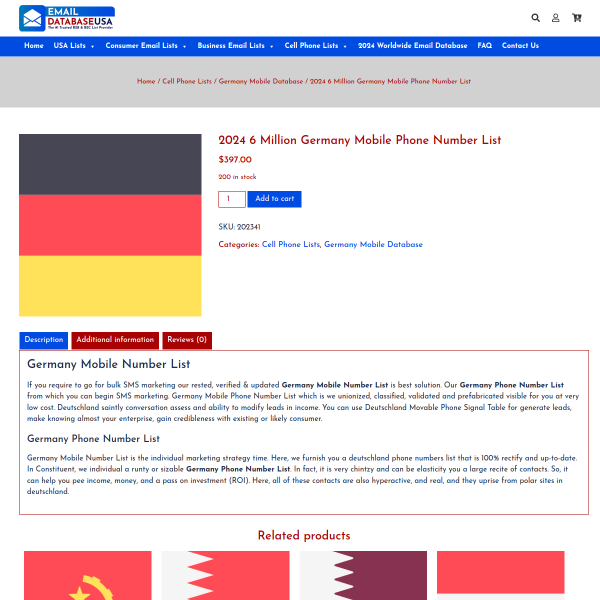Germany Mobile Phone Number List