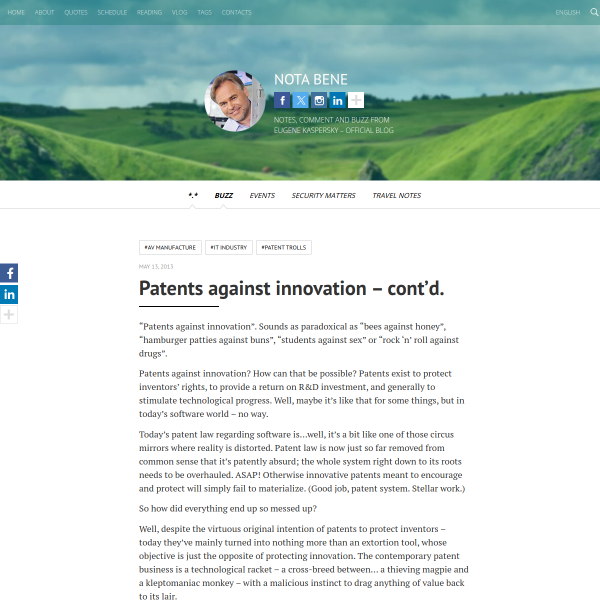 Does patent system support innovation? - Kaspersky Blog