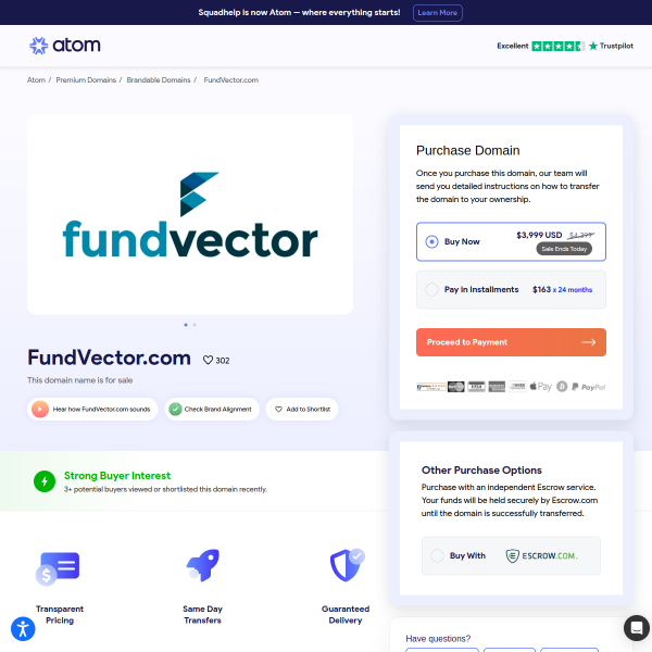  fundvector.com screen