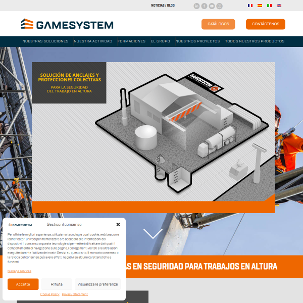 Vista mini Web: https://gamesystem.com/es/