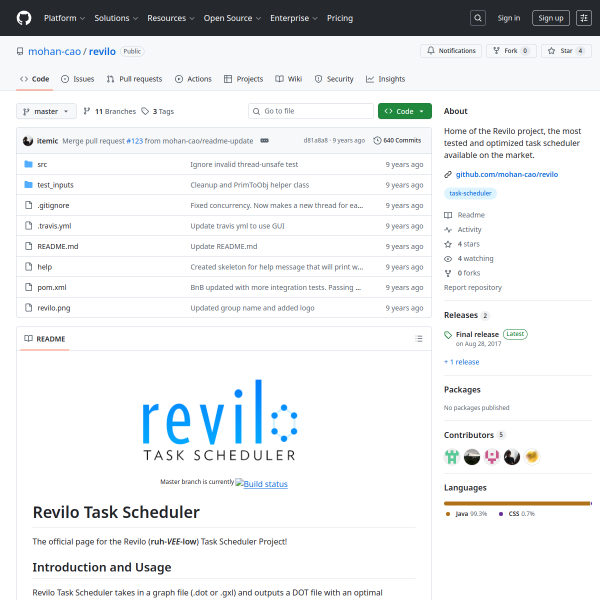 background screenshot for project revilo