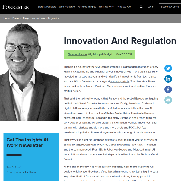 Innovation And Regulation