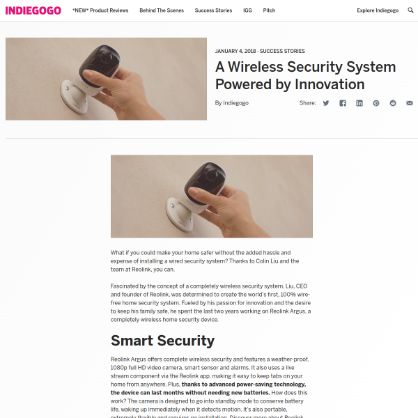 A Wireless Security System Powered by Innovation - Indiegogo Blog