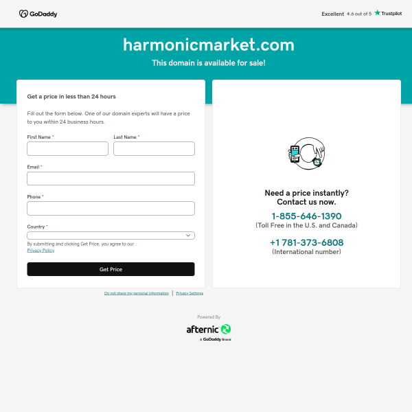  harmonicmarket.com screen