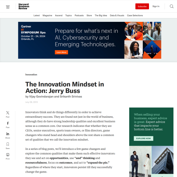 The Innovation Mindset in Action: Jerry Buss