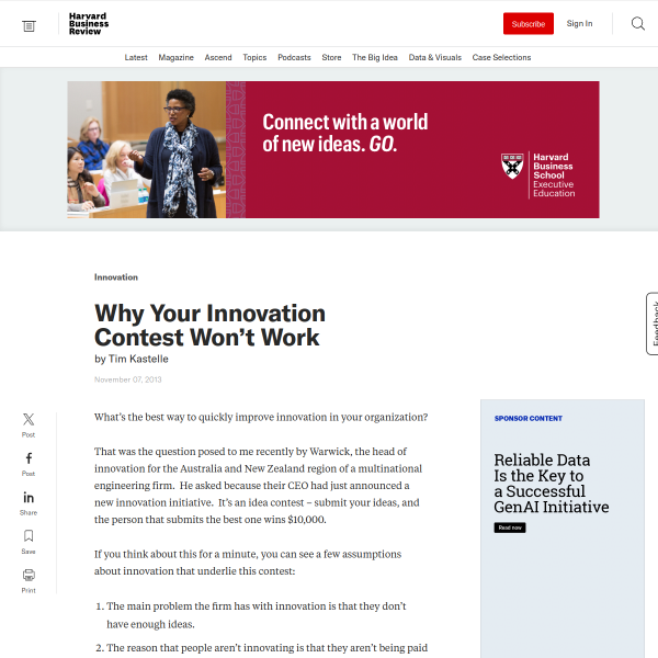 Why Your Innovation Contest Won’t Work