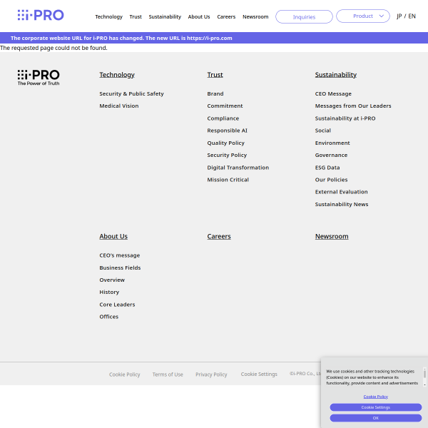 Vista mini Web: https://i-pro.com/es/