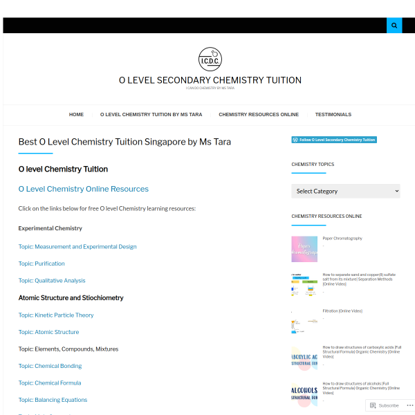 Read more about: Best O Level Chemistry Tuition in Singapore