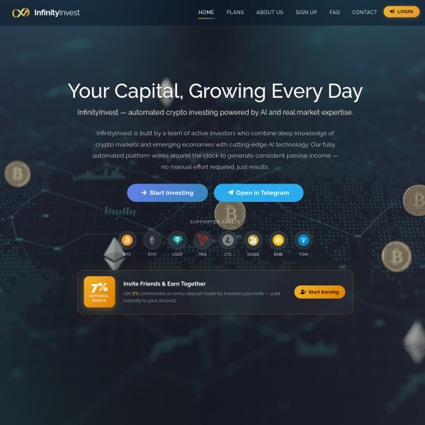  infinityinvest.io screen