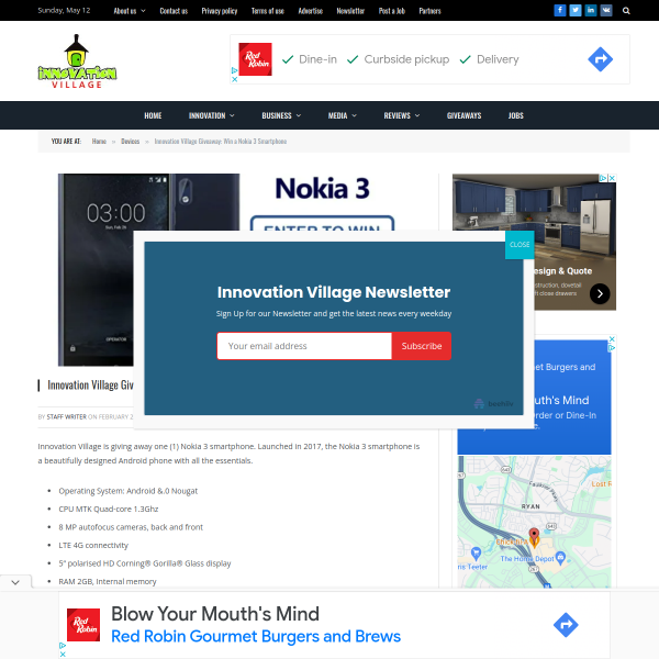 Innovation Village Giveaway: Win a Nokia 3 Smartphone