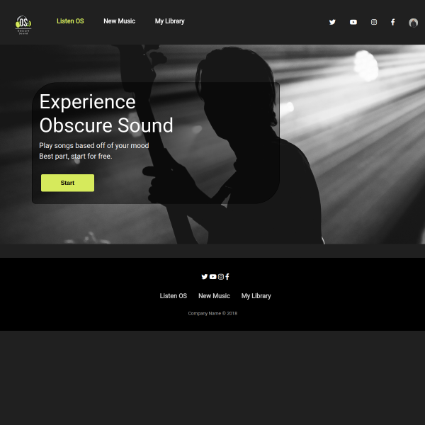 Obscure Sound website