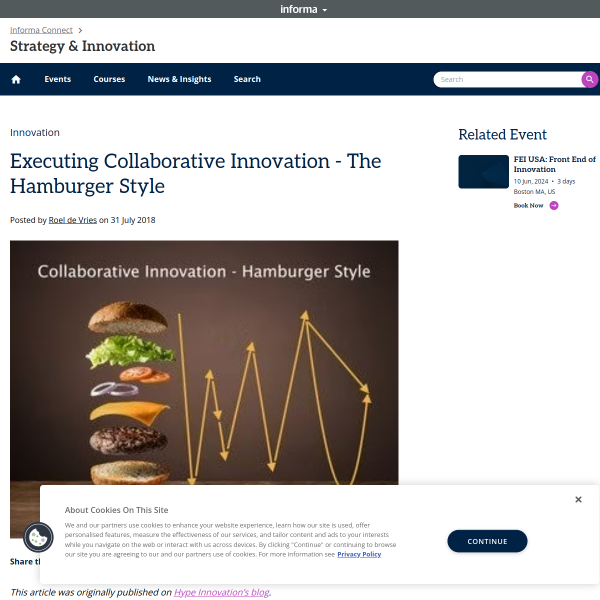 Executing Collaborative Innovation - The Hamburger Style