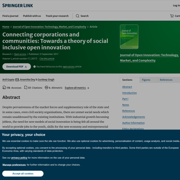 Connecting corporations and communities: Towards a theory of social inclusive open innovation