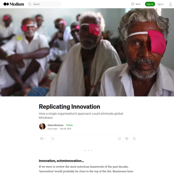 Replicating Innovation – Salwa Benaissa – Medium