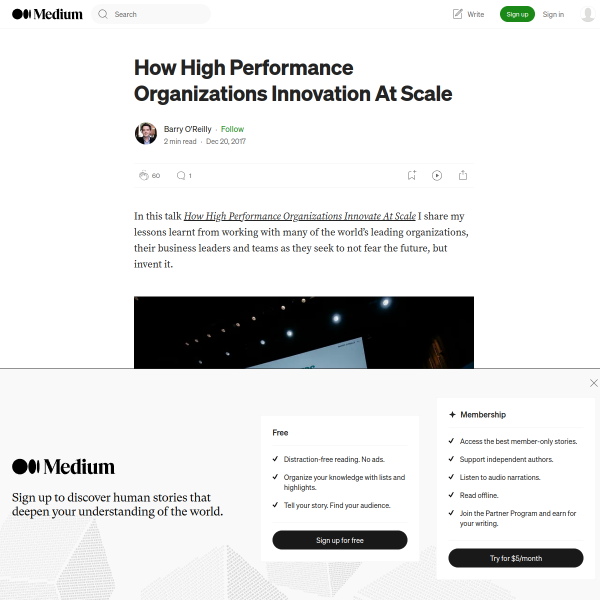 How High Performance Organizations Innovation At Scale