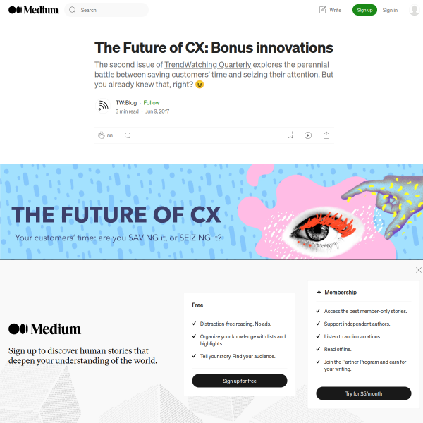 The Future of CX: Bonus innovations – TW:Blog – Medium