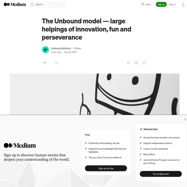The Unbound model — large helpings of innovation, fun and perseverance