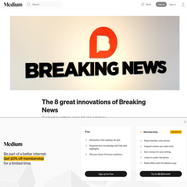 The 8 great innovations of Breaking News – Cory Bergman – Medium