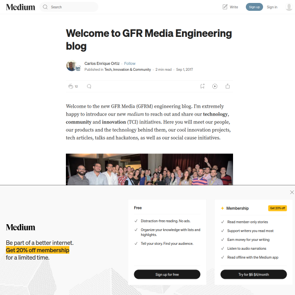 Welcome to GFR Media Engineering blog – Tech, Innovation & Community – Medium