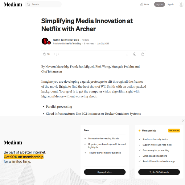 Simplifying Media Innovation at Netflix with Archer