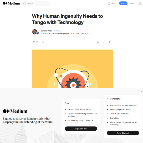 Why Human Ingenuity Needs to Tango with Technology – SAP Innovation Spotlight – Medium