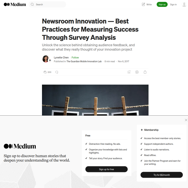 Newsroom Innovation — Best Practices for Measuring Success Through Survey Analysis
