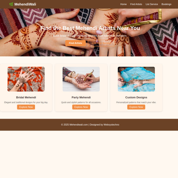 Mehendowali Website
